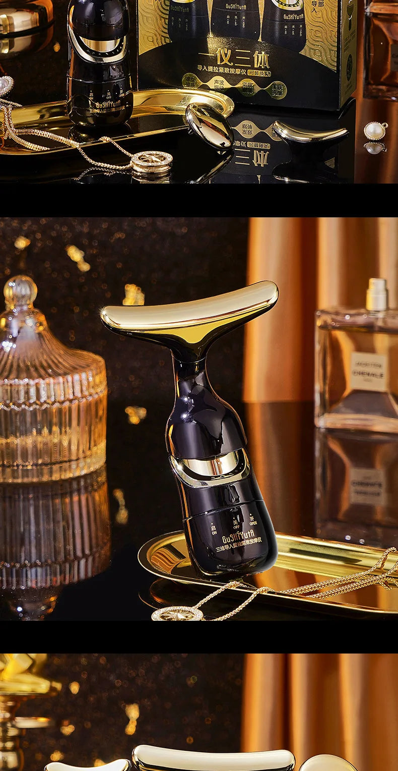 Home Three Body Imported Lifting And Firming Massage Instrument Sonic Vibration Fade Fine Lines Home Beauty Instrument