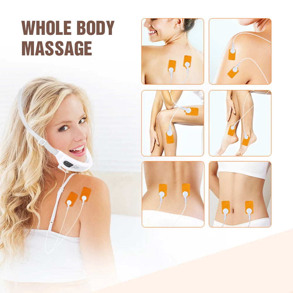 V Face Facial Machine Electric V-Line Up Lift Belt Face Massage Heat Face Skin Lifting Firming Beauty Device Double Chin Reduce