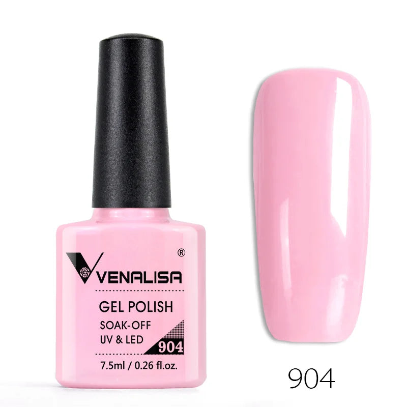 VENALISA Nail Gel Polish Semi Permanent Gellack Nail Art Salon 120 Color Glitter 7.5ml Soak off Organic UV LED Nail Gel Varnish