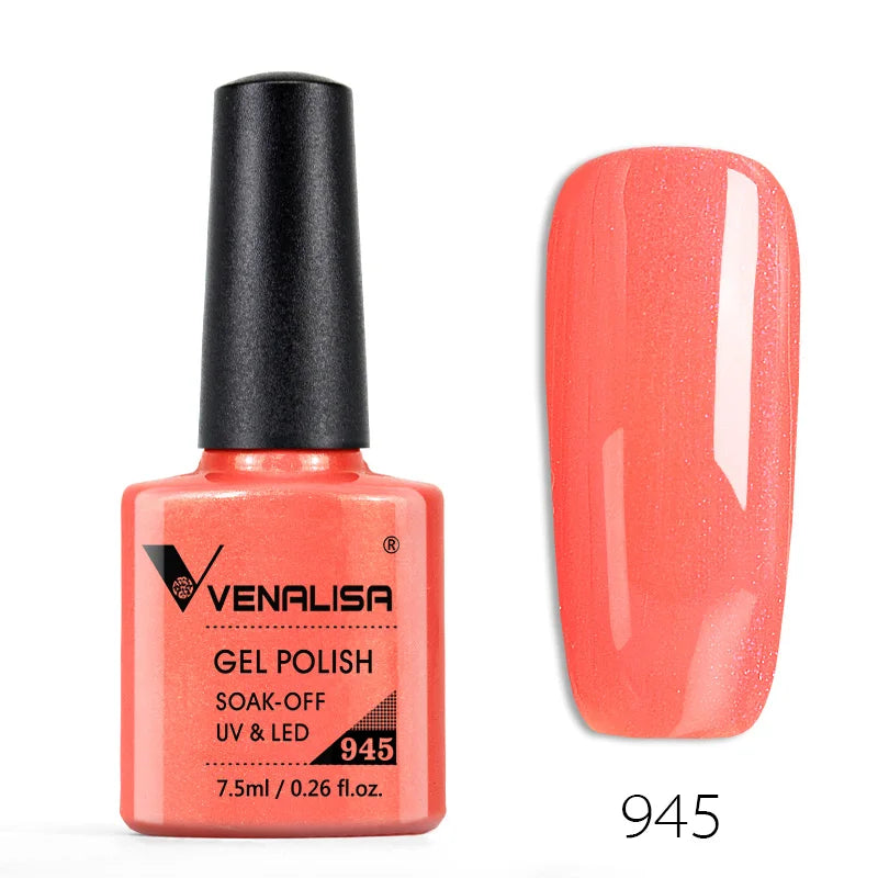 VENALISA Nail Gel Polish Semi Permanent Gellack Nail Art Salon 120 Color Glitter 7.5ml Soak off Organic UV LED Nail Gel Varnish