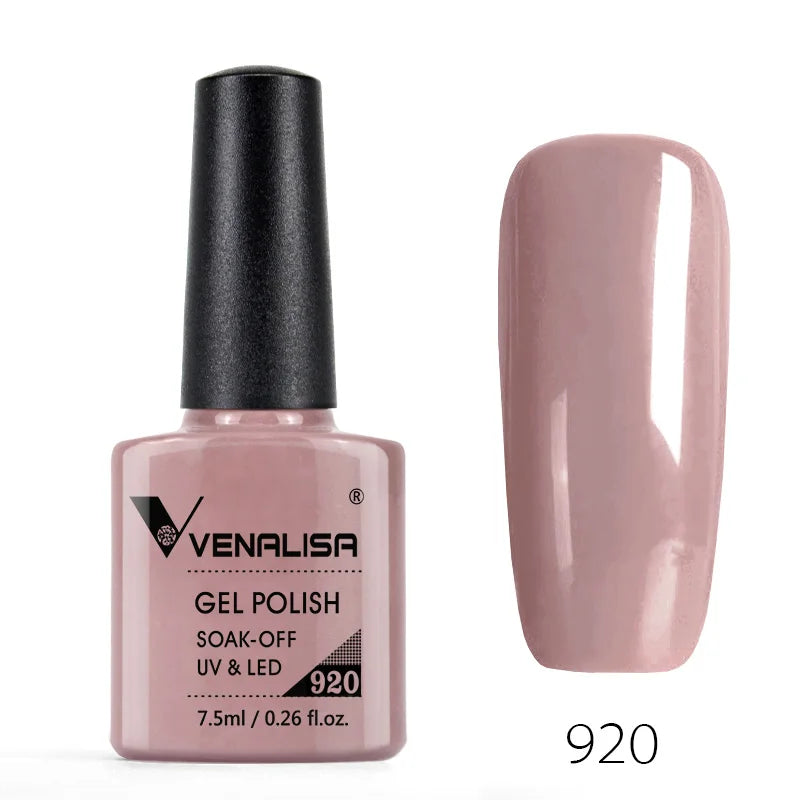 VENALISA Nail Gel Polish Semi Permanent Gellack Nail Art Salon 120 Color Glitter 7.5ml Soak off Organic UV LED Nail Gel Varnish