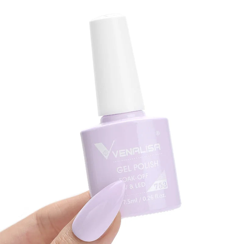 VENALISA Nail Gel Polish Semi Permanent Gellack Nail Art Salon 120 Color Glitter 7.5ml Soak off Organic UV LED Nail Gel Varnish