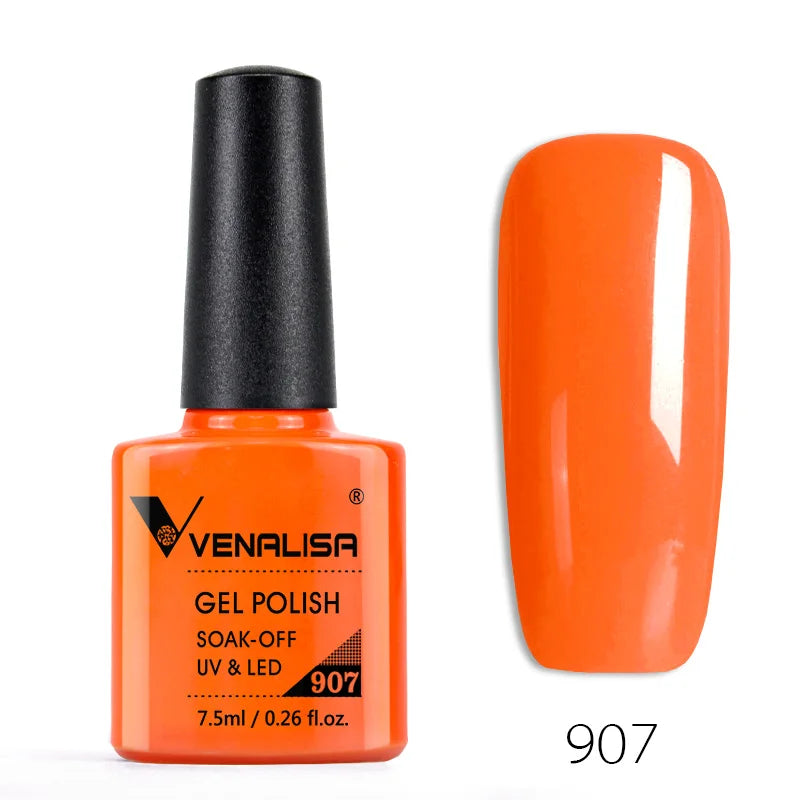 VENALISA Nail Gel Polish Semi Permanent Gellack Nail Art Salon 120 Color Glitter 7.5ml Soak off Organic UV LED Nail Gel Varnish