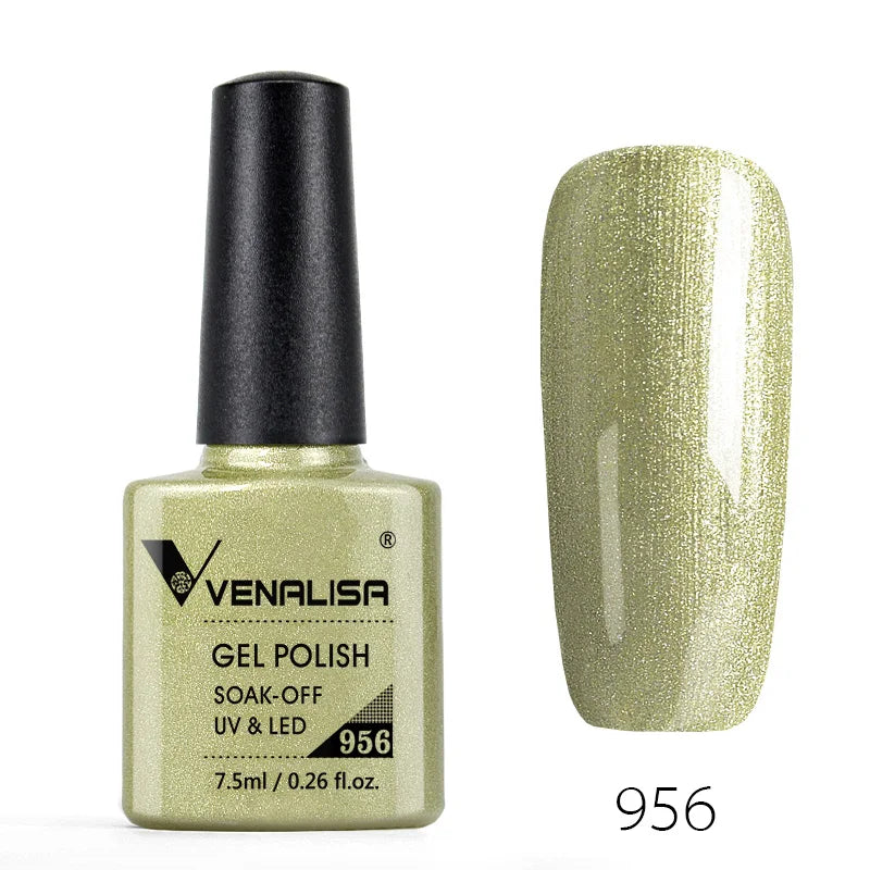 VENALISA Nail Gel Polish Semi Permanent Gellack Nail Art Salon 120 Color Glitter 7.5ml Soak off Organic UV LED Nail Gel Varnish