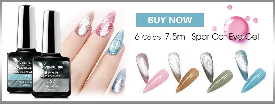 VENALISA Nail Gel Polish Semi Permanent Gellack Nail Art Salon 120 Color Glitter 7.5ml Soak off Organic UV LED Nail Gel Varnish