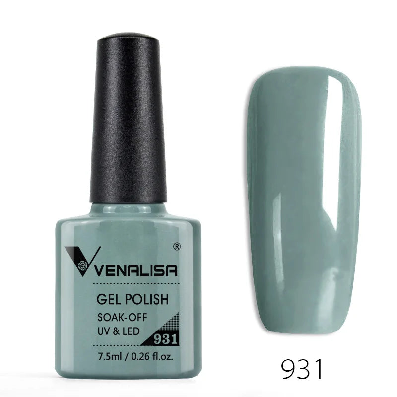 VENALISA Nail Gel Polish Semi Permanent Gellack Nail Art Salon 120 Color Glitter 7.5ml Soak off Organic UV LED Nail Gel Varnish