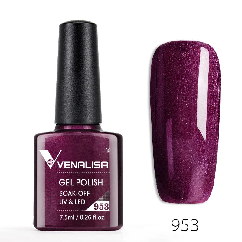 VENALISA Nail Gel Polish Semi Permanent Gellack Nail Art Salon 120 Color Glitter 7.5ml Soak off Organic UV LED Nail Gel Varnish