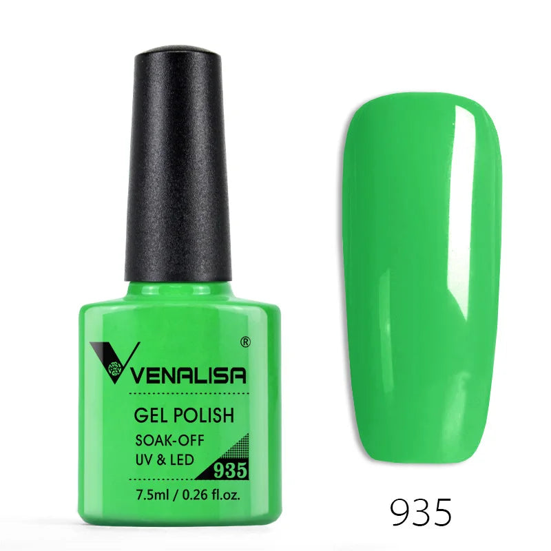 VENALISA Nail Gel Polish Semi Permanent Gellack Nail Art Salon 120 Color Glitter 7.5ml Soak off Organic UV LED Nail Gel Varnish