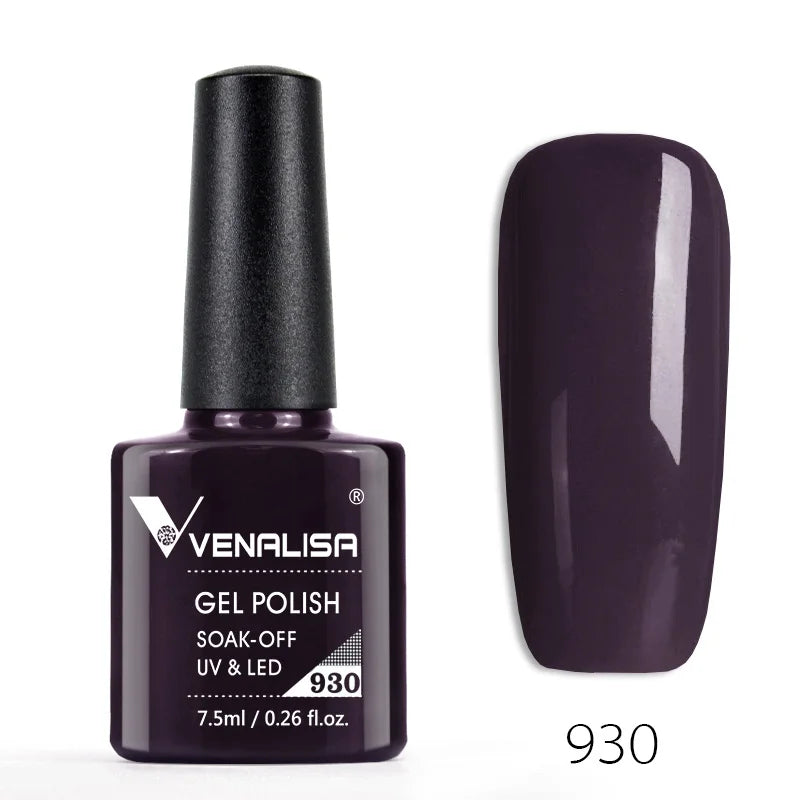 VENALISA Nail Gel Polish Semi Permanent Gellack Nail Art Salon 120 Color Glitter 7.5ml Soak off Organic UV LED Nail Gel Varnish