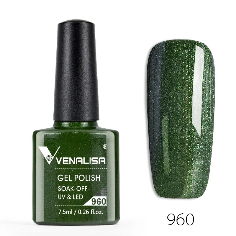 VENALISA Nail Gel Polish Semi Permanent Gellack Nail Art Salon 120 Color Glitter 7.5ml Soak off Organic UV LED Nail Gel Varnish