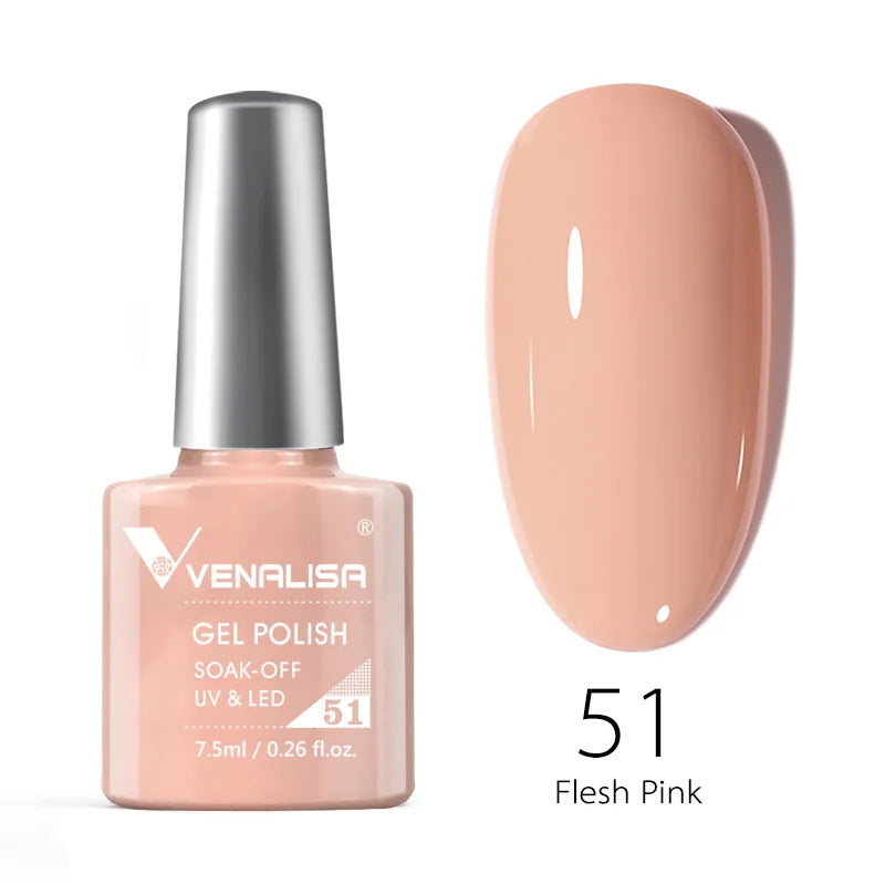 VENALISA Nail Gel Polish Semi Permanent Gellack Nail Art Salon 120 Color Glitter 7.5ml Soak off Organic UV LED Nail Gel Varnish