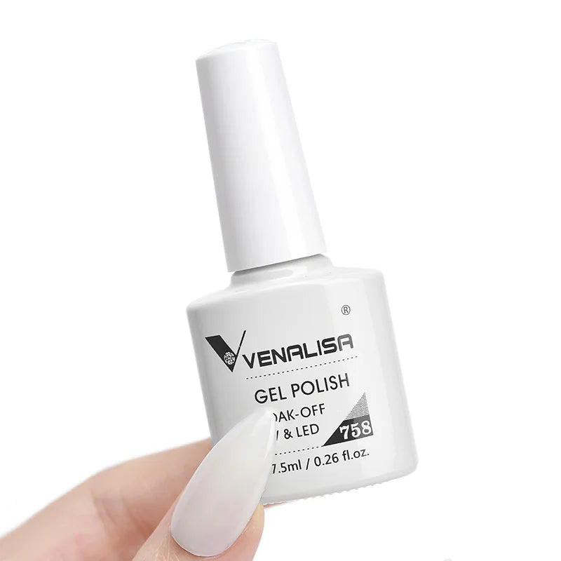 VENALISA Nail Gel Polish Semi Permanent Gellack Nail Art Salon 120 Color Glitter 7.5ml Soak off Organic UV LED Nail Gel Varnish