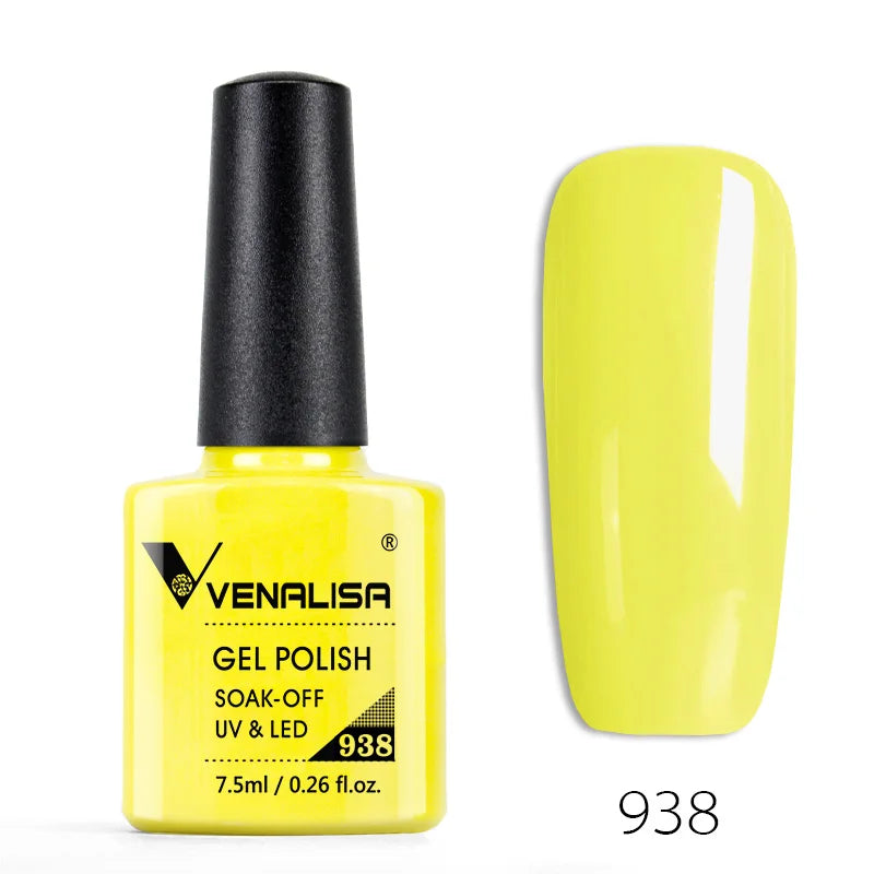 VENALISA Nail Gel Polish Semi Permanent Gellack Nail Art Salon 120 Color Glitter 7.5ml Soak off Organic UV LED Nail Gel Varnish