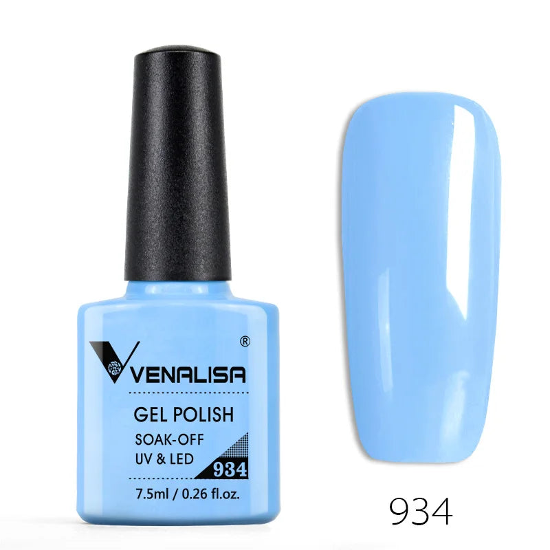 VENALISA Nail Gel Polish Semi Permanent Gellack Nail Art Salon 120 Color Glitter 7.5ml Soak off Organic UV LED Nail Gel Varnish