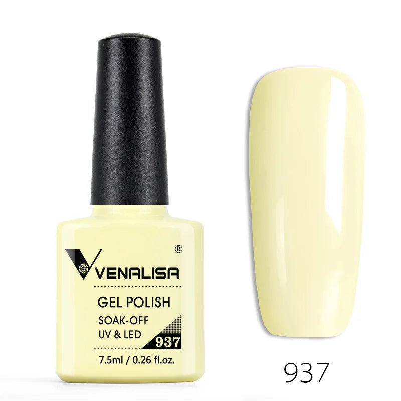 VENALISA Nail Gel Polish Semi Permanent Gellack Nail Art Salon 120 Color Glitter 7.5ml Soak off Organic UV LED Nail Gel Varnish