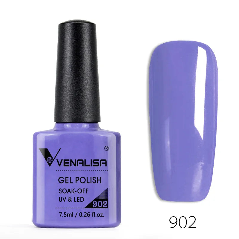 VENALISA Nail Gel Polish Semi Permanent Gellack Nail Art Salon 120 Color Glitter 7.5ml Soak off Organic UV LED Nail Gel Varnish