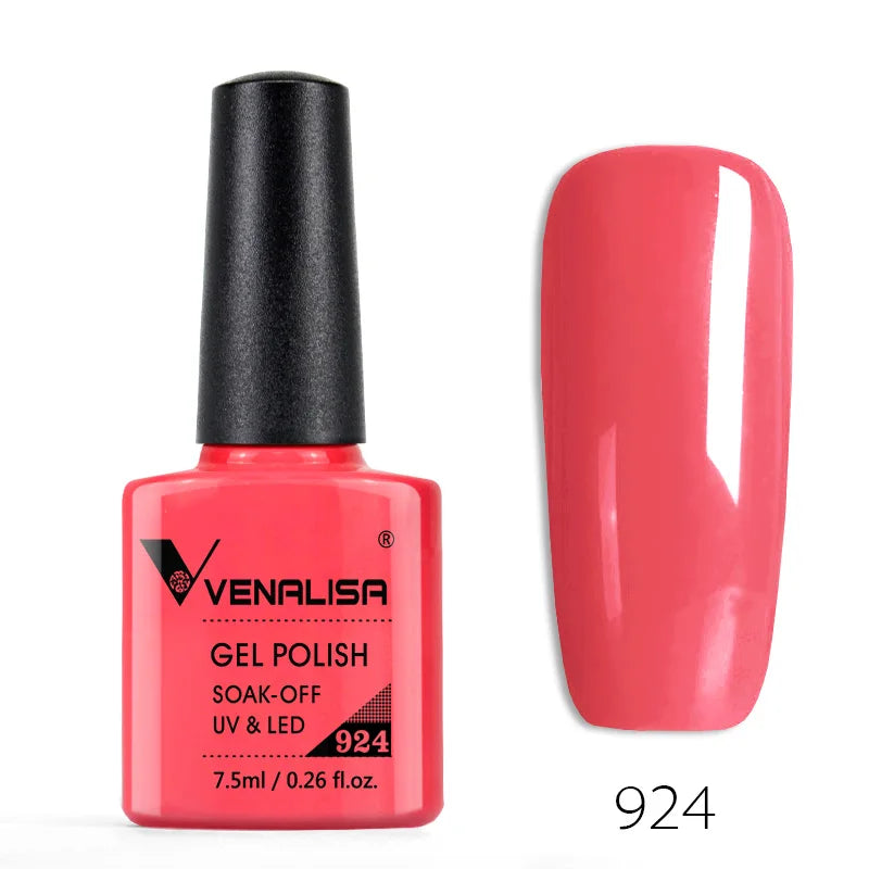 VENALISA Nail Gel Polish Semi Permanent Gellack Nail Art Salon 120 Color Glitter 7.5ml Soak off Organic UV LED Nail Gel Varnish