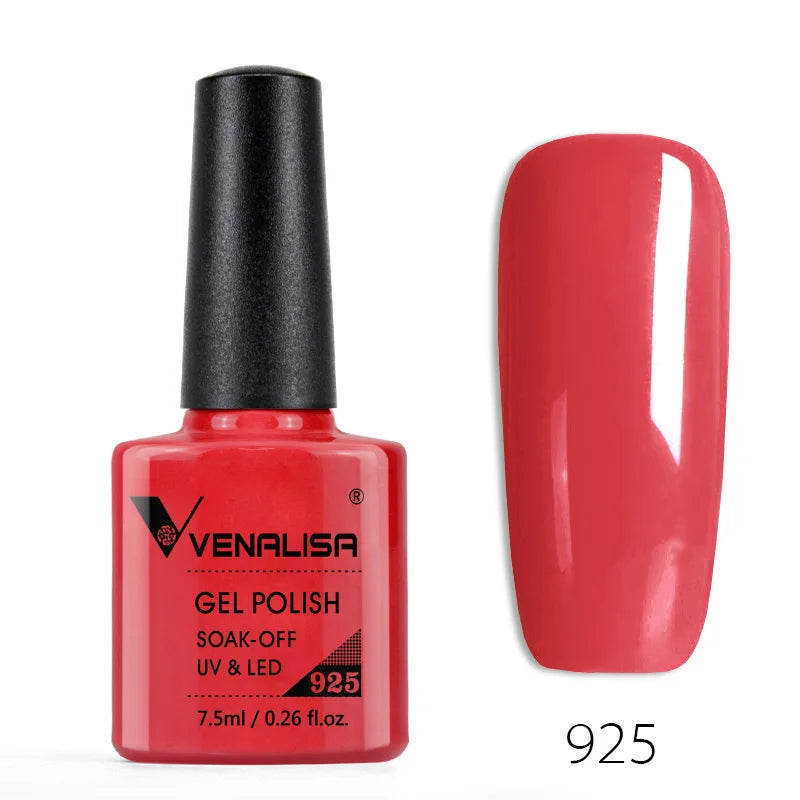 VENALISA Nail Gel Polish Semi Permanent Gellack Nail Art Salon 120 Color Glitter 7.5ml Soak off Organic UV LED Nail Gel Varnish