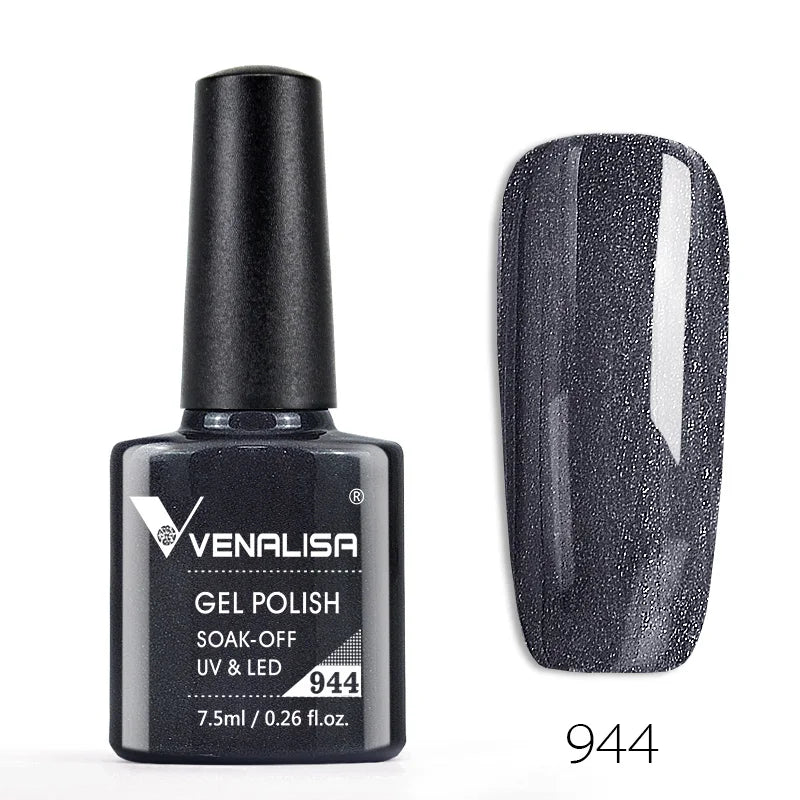 VENALISA Nail Gel Polish Semi Permanent Gellack Nail Art Salon 120 Color Glitter 7.5ml Soak off Organic UV LED Nail Gel Varnish