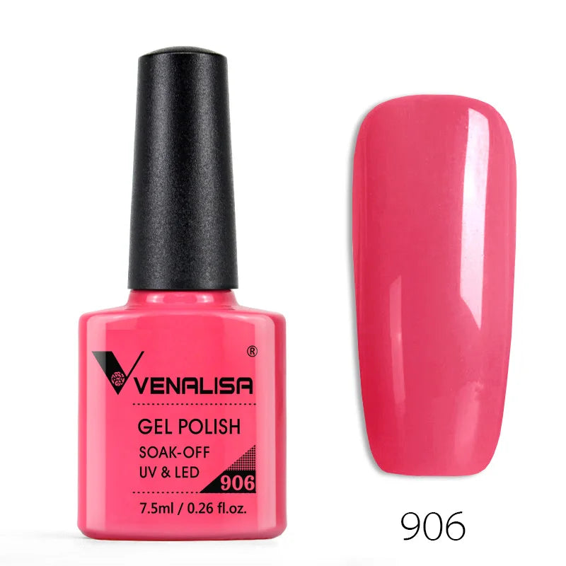 VENALISA Nail Gel Polish Semi Permanent Gellack Nail Art Salon 120 Color Glitter 7.5ml Soak off Organic UV LED Nail Gel Varnish