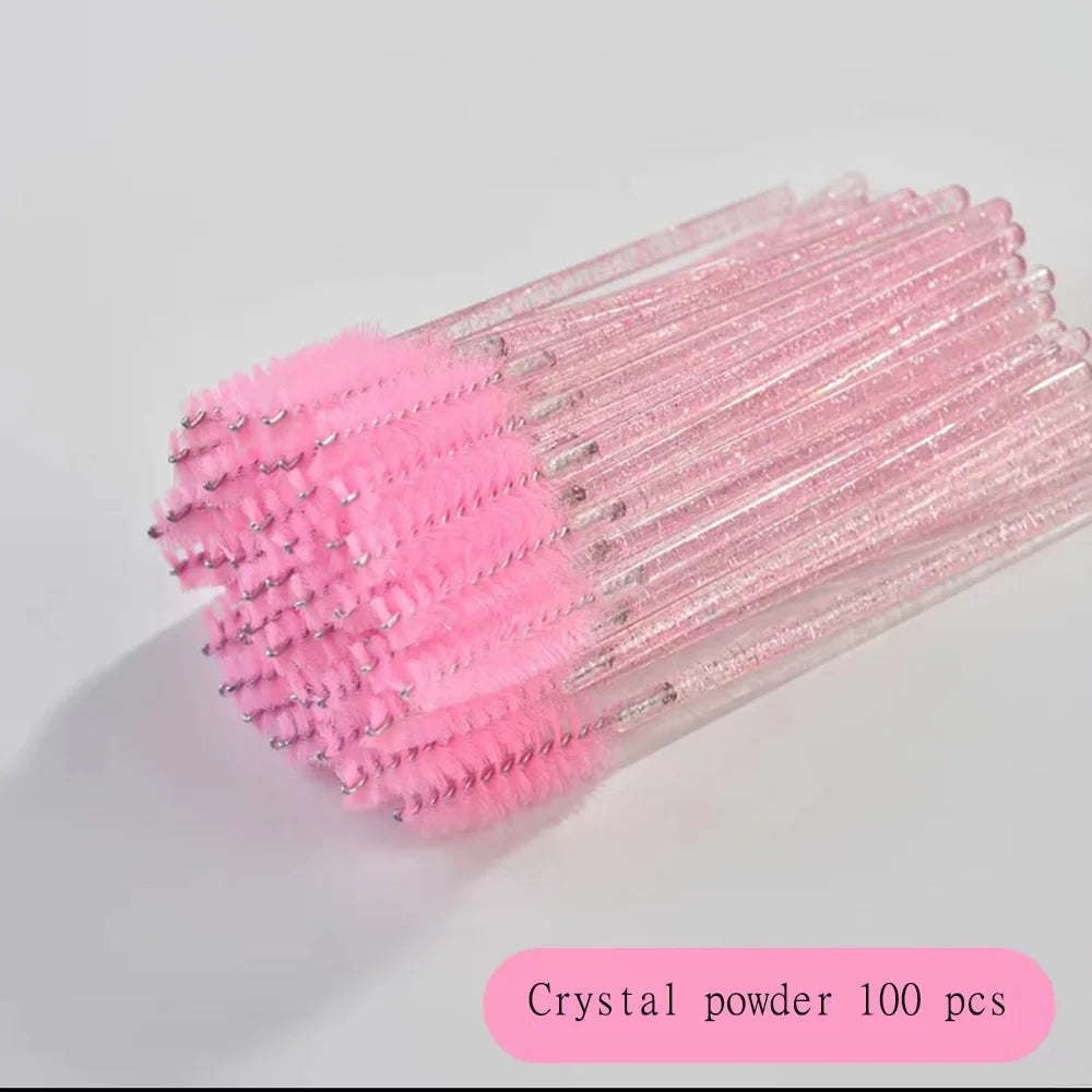 100 Pcs Disposable Eyelash Mascara Brushes for Eye Lashes Extension Eyebrow and Makeup Wholesale of Makeup Tools