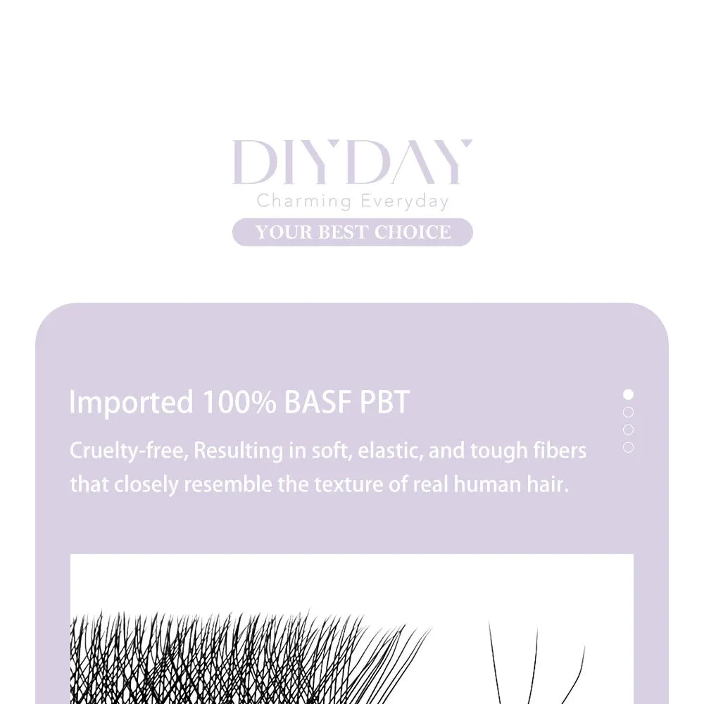 DIYDAY W Shape Eyelashes Extensions W Shaped Bloom 3d 4d 5d 6d 7d 8d Eye Lashes Natural Soft Premade Fan Lash Extensions