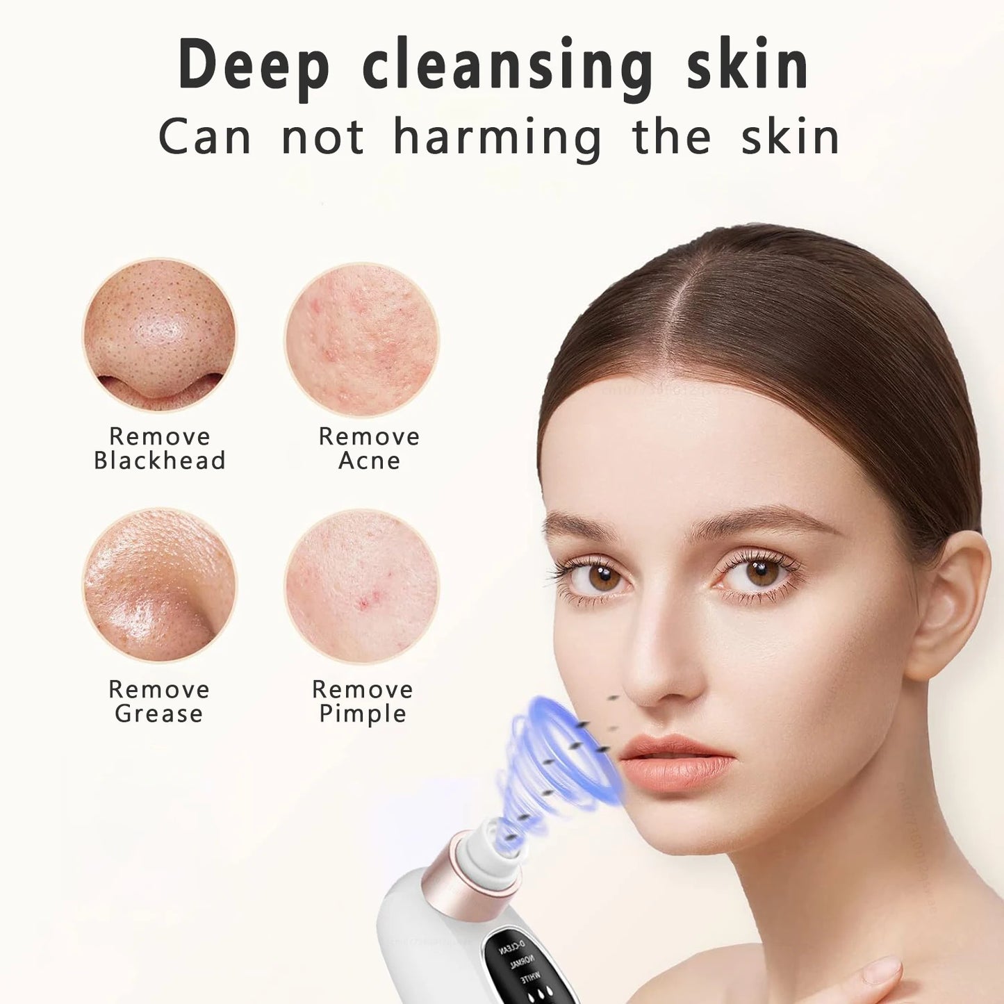 Blackhead Remover Pore Vacuum Face Cleaner Electric Pimple Acne Black Head Removal USB Rechargeable Water Cycle Black Dot Remove