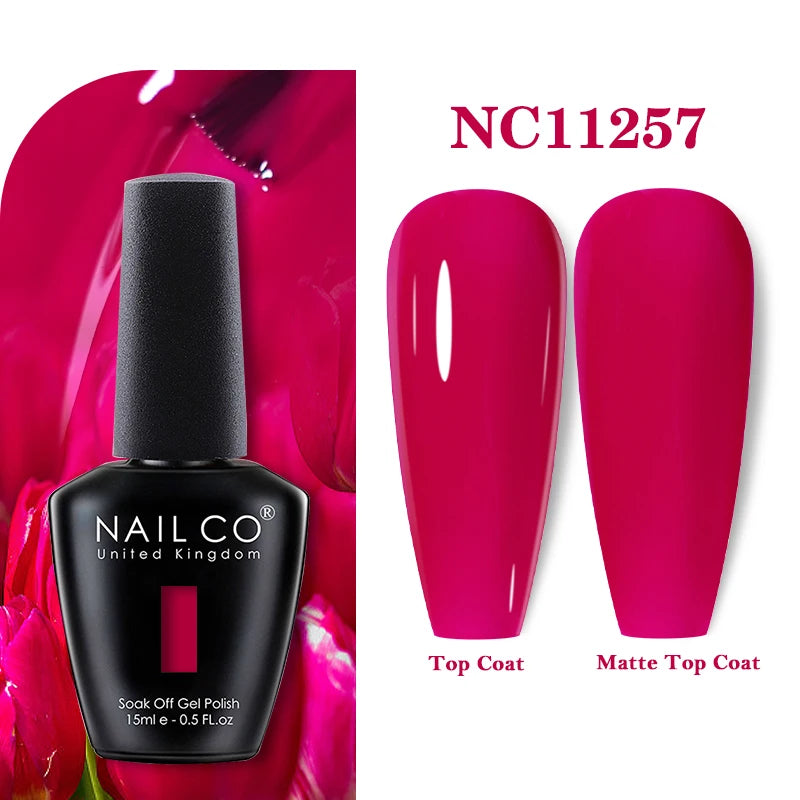 NAILCO 283Colors Gel Nail Polish Top Base Vernis Semi Permanent UV Gel Varnish Nails Art Varnish Hybrid Manicure