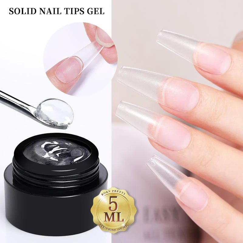 BORN PRETTY 15ml Clear Non Stick Hand Extension Gel Nail Polish 3D Multigel Carved Solid Gel For Nail Painting Carving Tools