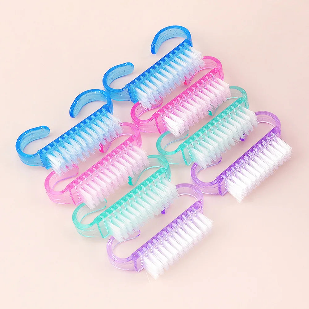 1/3/10Pcs Acrylic Nail Brush 4 Color Nail Art Manicure Pedicure Soft Remove Dust Plastic Cleaning Nail Brushes File Tools Set