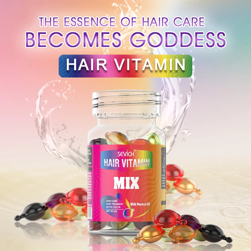 Sevich Mix Hair Vitamin Capsule Hair Treatment Oil Repair Damaged Smooth Hair Care Serum Nourishing Keratin Complex Oil