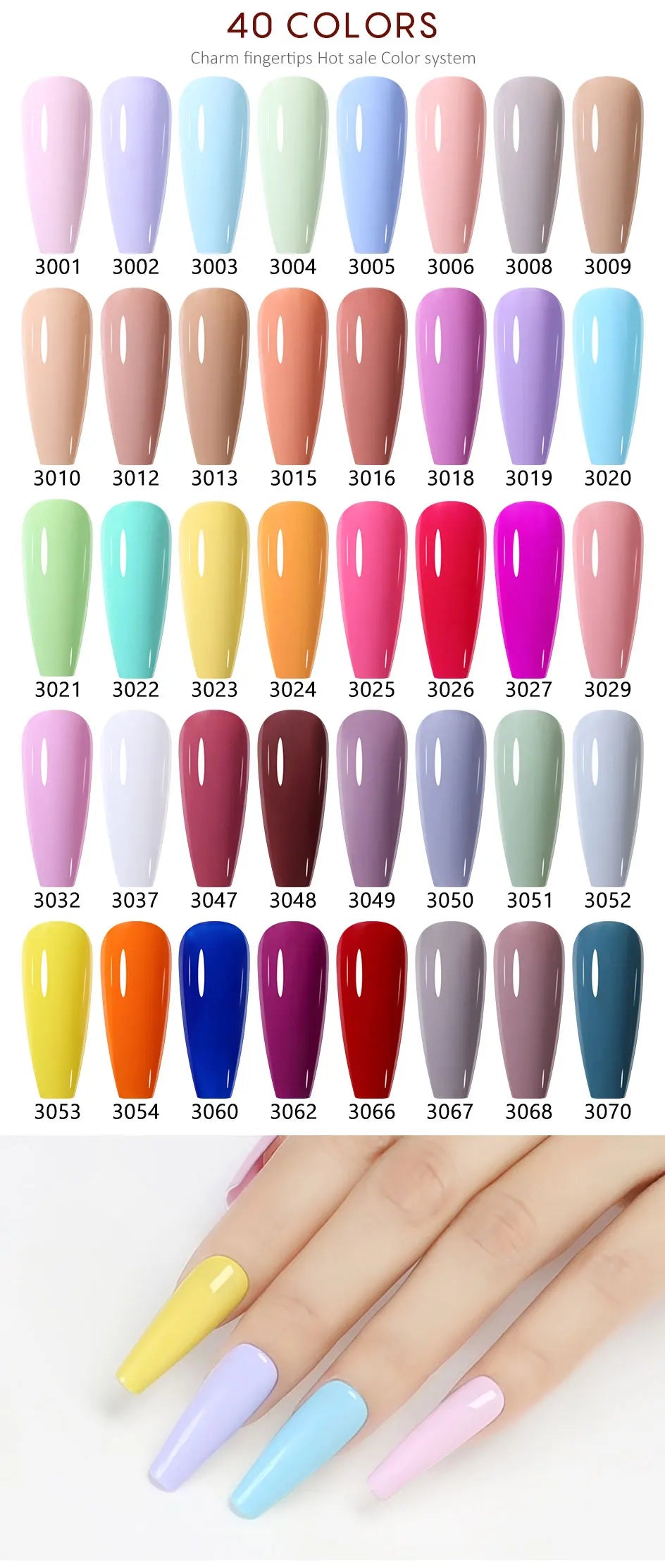 NAILCO 283Colors Gel Nail Polish Top Base Vernis Semi Permanent UV Gel Varnish Nails Art Varnish Hybrid Manicure