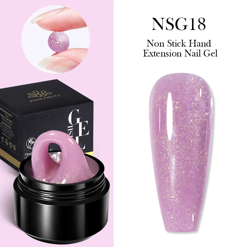 BORN PRETTY 15ml Clear Non Stick Hand Extension Gel Nail Polish 3D Multigel Carved Solid Gel For Nail Painting Carving Tools