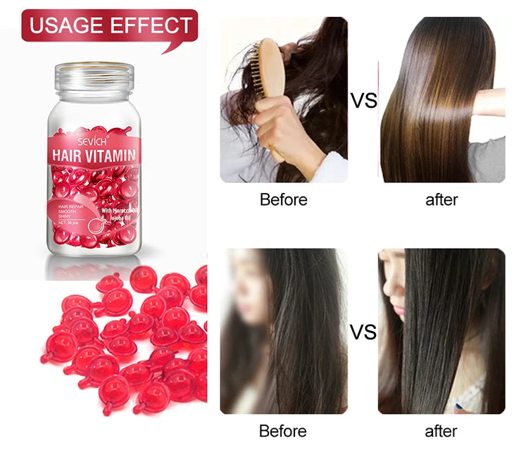 Sevich Mix Hair Vitamin Capsule Hair Treatment Oil Repair Damaged Smooth Hair Care Serum Nourishing Keratin Complex Oil