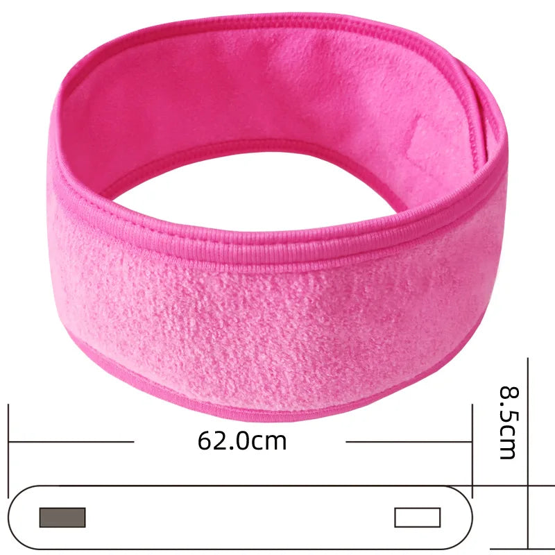 1 PC Makeup Hairband Eyelashes Extension Spa Facial Headband Makeup Wrap Head Terry Cloth Headband Stretch Towel with Magic Tape