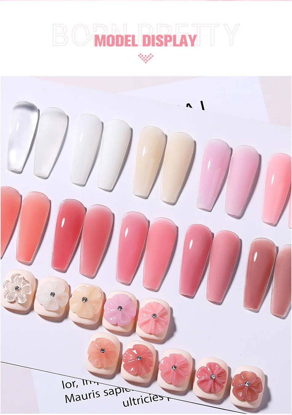 BORN PRETTY 15ml Clear Non Stick Hand Extension Gel Nail Polish 3D Multigel Carved Solid Gel For Nail Painting Carving Tools