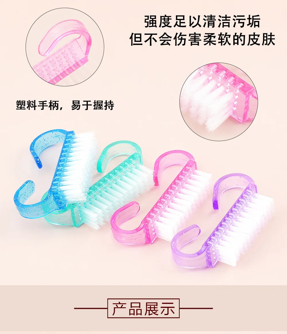 1/3/10Pcs Acrylic Nail Brush 4 Color Nail Art Manicure Pedicure Soft Remove Dust Plastic Cleaning Nail Brushes File Tools Set