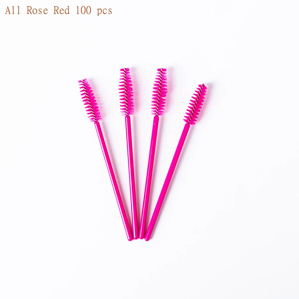 100 Pcs Disposable Eyelash Mascara Brushes for Eye Lashes Extension Eyebrow and Makeup Wholesale of Makeup Tools