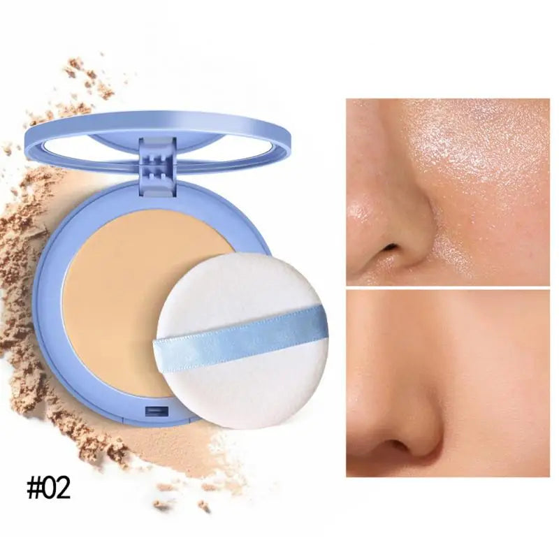 SACE LADY Silky Smooth Pressed Powder Fully Cover Concealer Soft Mist Natural Lasting Makeup Powder Durable Waterproof Cosmetics