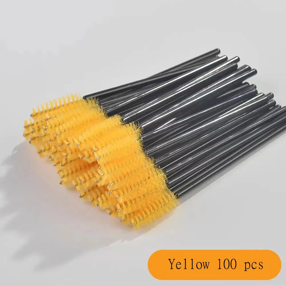 100 Pcs Disposable Eyelash Mascara Brushes for Eye Lashes Extension Eyebrow and Makeup Wholesale of Makeup Tools