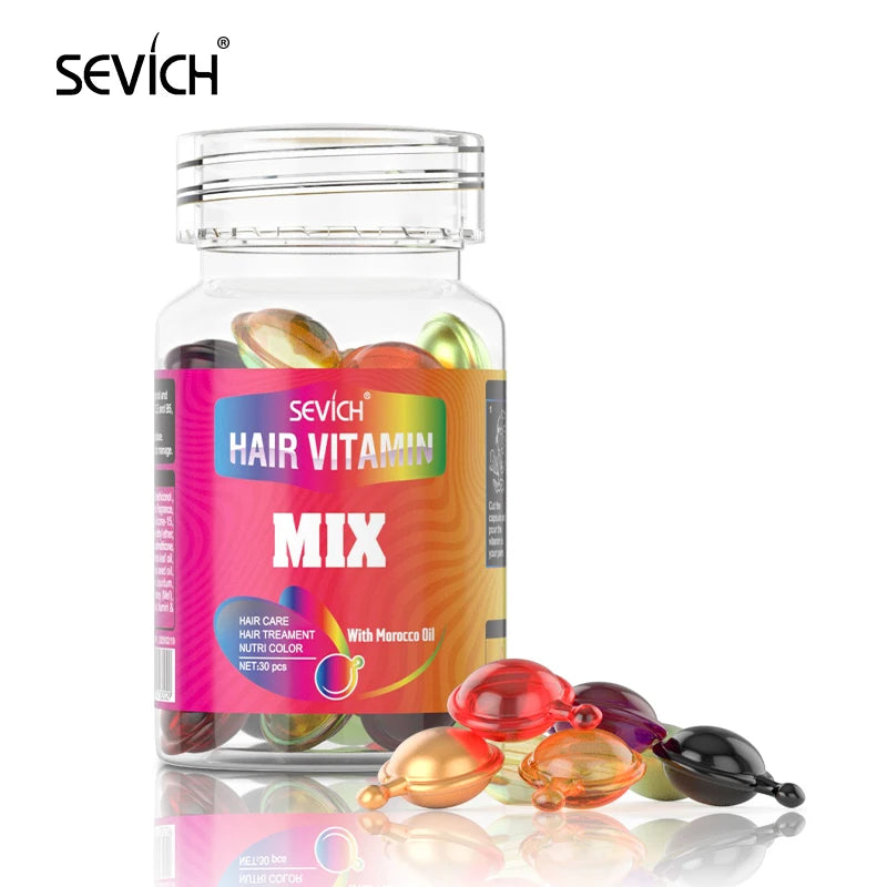 Sevich Mix Hair Vitamin Capsule Hair Treatment Oil Repair Damaged Smooth Hair Care Serum Nourishing Keratin Complex Oil