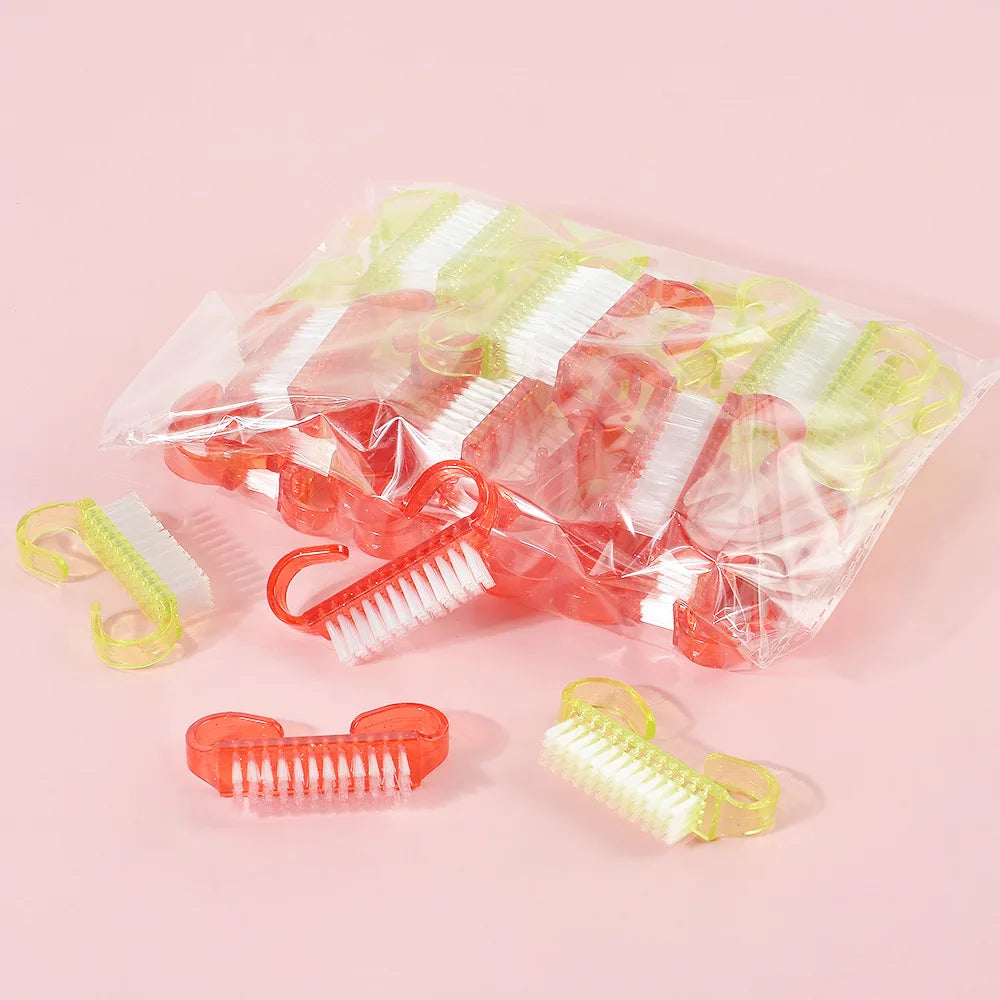 1/3/10Pcs Acrylic Nail Brush 4 Color Nail Art Manicure Pedicure Soft Remove Dust Plastic Cleaning Nail Brushes File Tools Set