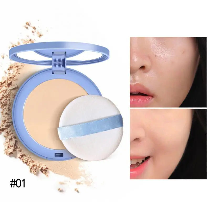 SACE LADY Silky Smooth Pressed Powder Fully Cover Concealer Soft Mist Natural Lasting Makeup Powder Durable Waterproof Cosmetics