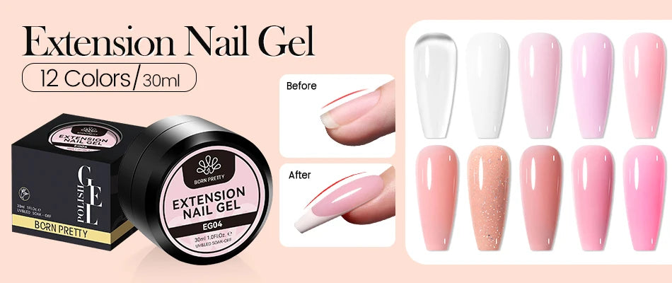 BORN PRETTY 10g Nail Rhinestone Adhesive Glue For Stick The Drill Tranparent Nail Glue Soak Off UV LED Nail Art Gel Varnish