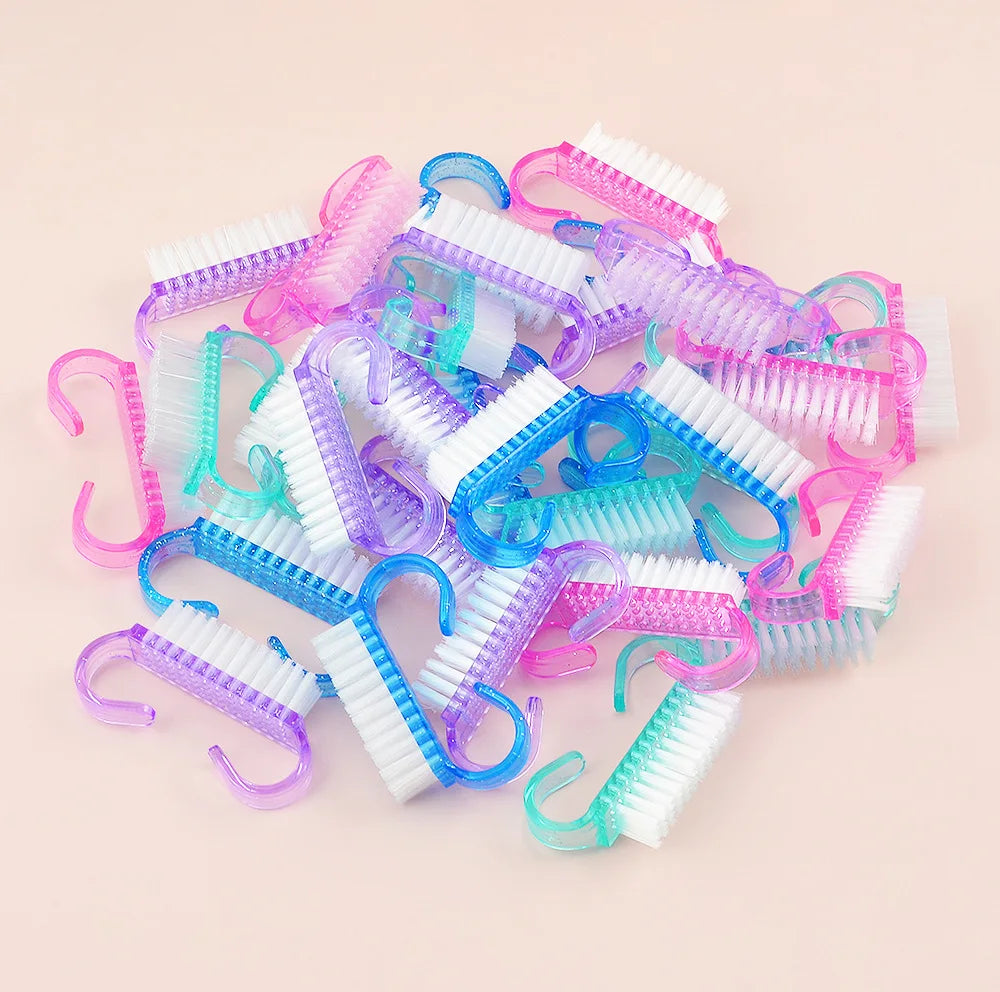1/3/10Pcs Acrylic Nail Brush 4 Color Nail Art Manicure Pedicure Soft Remove Dust Plastic Cleaning Nail Brushes File Tools Set