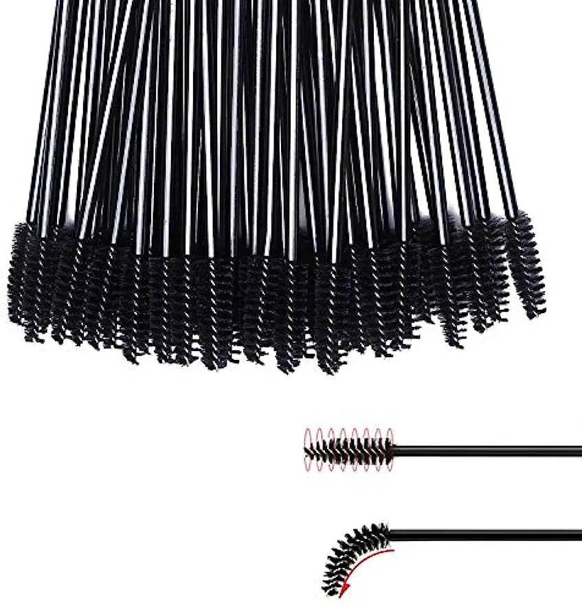 100 Pcs Disposable Eyelash Mascara Brushes for Eye Lashes Extension Eyebrow and Makeup Wholesale of Makeup Tools