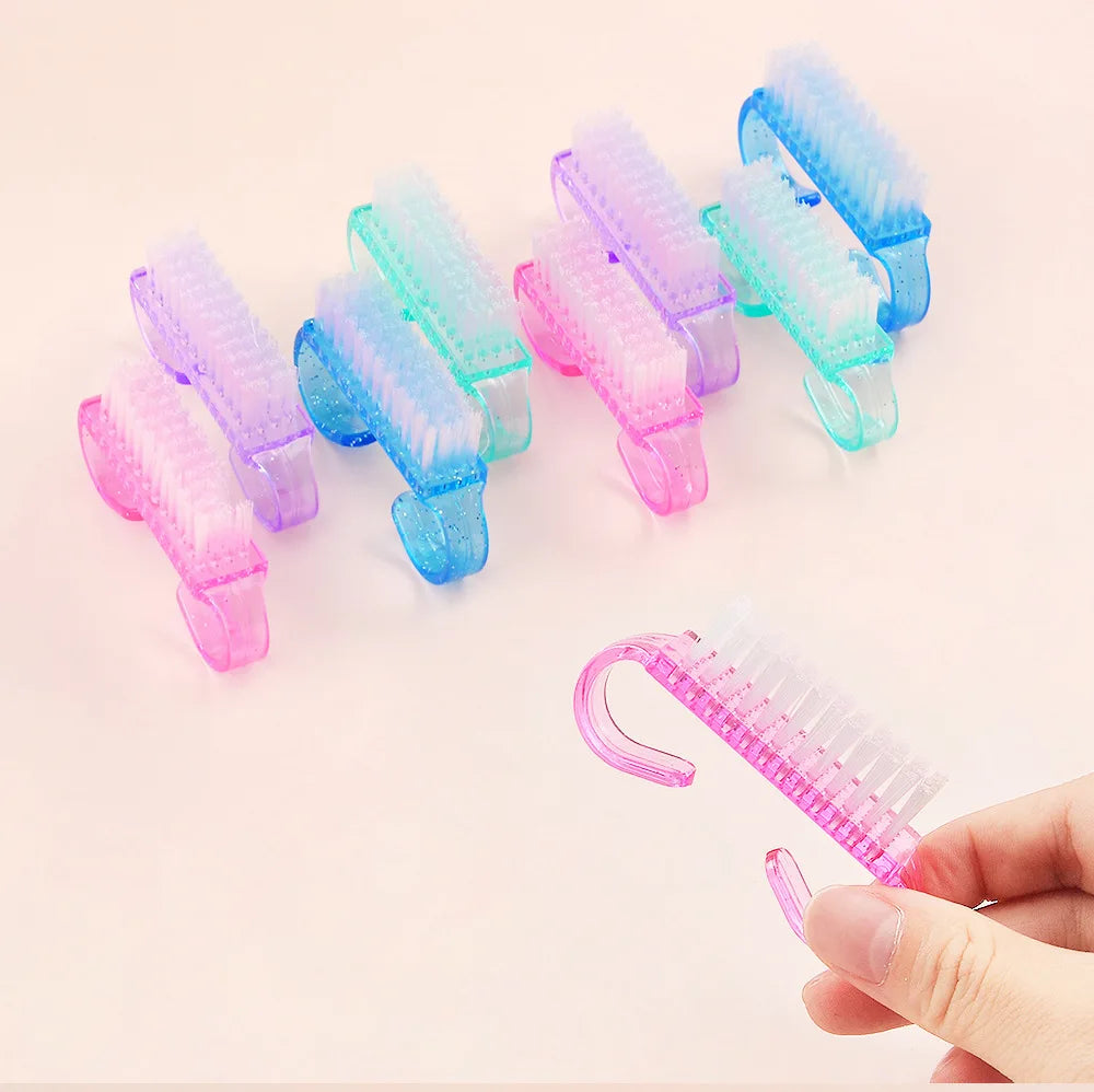 1/3/10Pcs Acrylic Nail Brush 4 Color Nail Art Manicure Pedicure Soft Remove Dust Plastic Cleaning Nail Brushes File Tools Set
