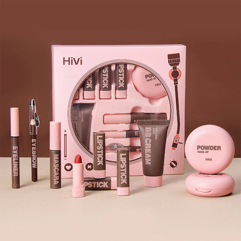 HiVi Makeup Gift Box Powder Glue Record Limited Lipstick Powder Makeup gift box set Valentine's Day gift for your wife