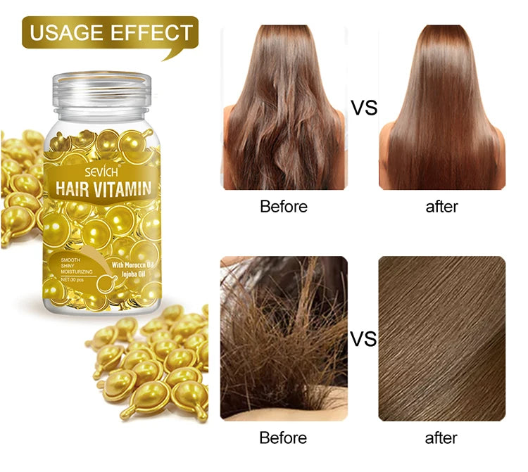 Sevich Mix Hair Vitamin Capsule Hair Treatment Oil Repair Damaged Smooth Hair Care Serum Nourishing Keratin Complex Oil