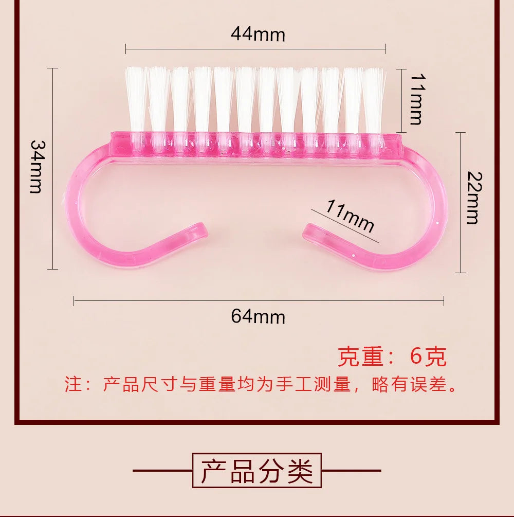 1/3/10Pcs Acrylic Nail Brush 4 Color Nail Art Manicure Pedicure Soft Remove Dust Plastic Cleaning Nail Brushes File Tools Set